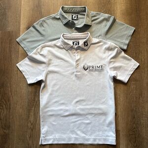 FJ FootJoy Polo Shirt Performance Fabric Golf Junior Short Sleeve BUNDLE